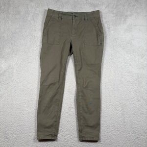 Toad&Co Womens Mission Ridge Pant Green Organic Cotton Tencel Utility Size 8